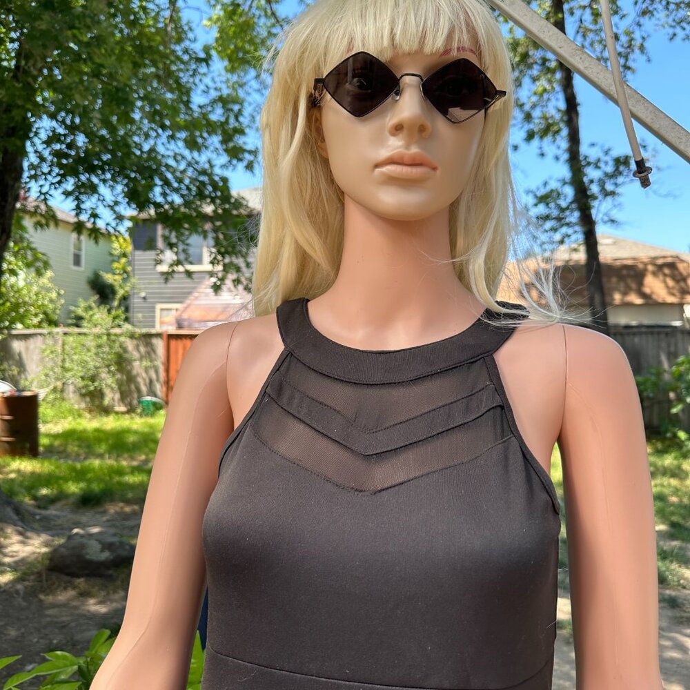 COPY - YSL SL 302 black LISA sunglasses with diamond-shaped lenses
